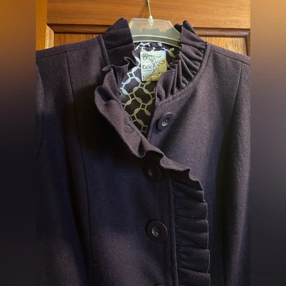 Women's Ruffled Coat - Picture 3 of 5